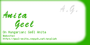 anita geel business card
